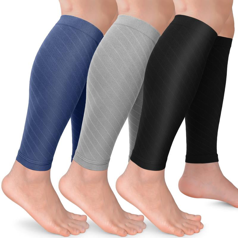 Tinylemon 3 Pairs 15-20Mmhg Calf Compression Sleeves for Women Men Leg Support Running Shin Splints Relief Knee Saver Wellknee Plaster Black Healthcare Tool Patellaband