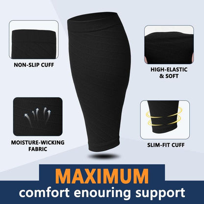 Tinylemon 3 Pairs 15-20Mmhg Calf Compression Sleeves for Women Men Leg Support Running Shin Splints Relief Knee Saver Wellknee Plaster Black Healthcare Tool Patellaband